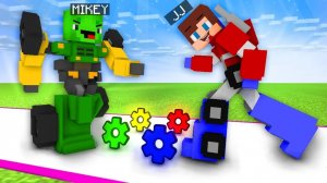 Джей Джей против Майки Битва титанов-трансформеров. Майнкрафт Мультик