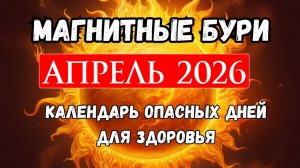 МАГНИТНЫЕ БУРИ В АПРЕЛЕ 2026. НЕБЛАГОПРИЯТНЫЕ ДНИ В АПРЕЛЕ 2026