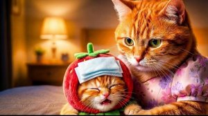 Мама-кошка шепчет дрожащему котенку: «Я здесь»