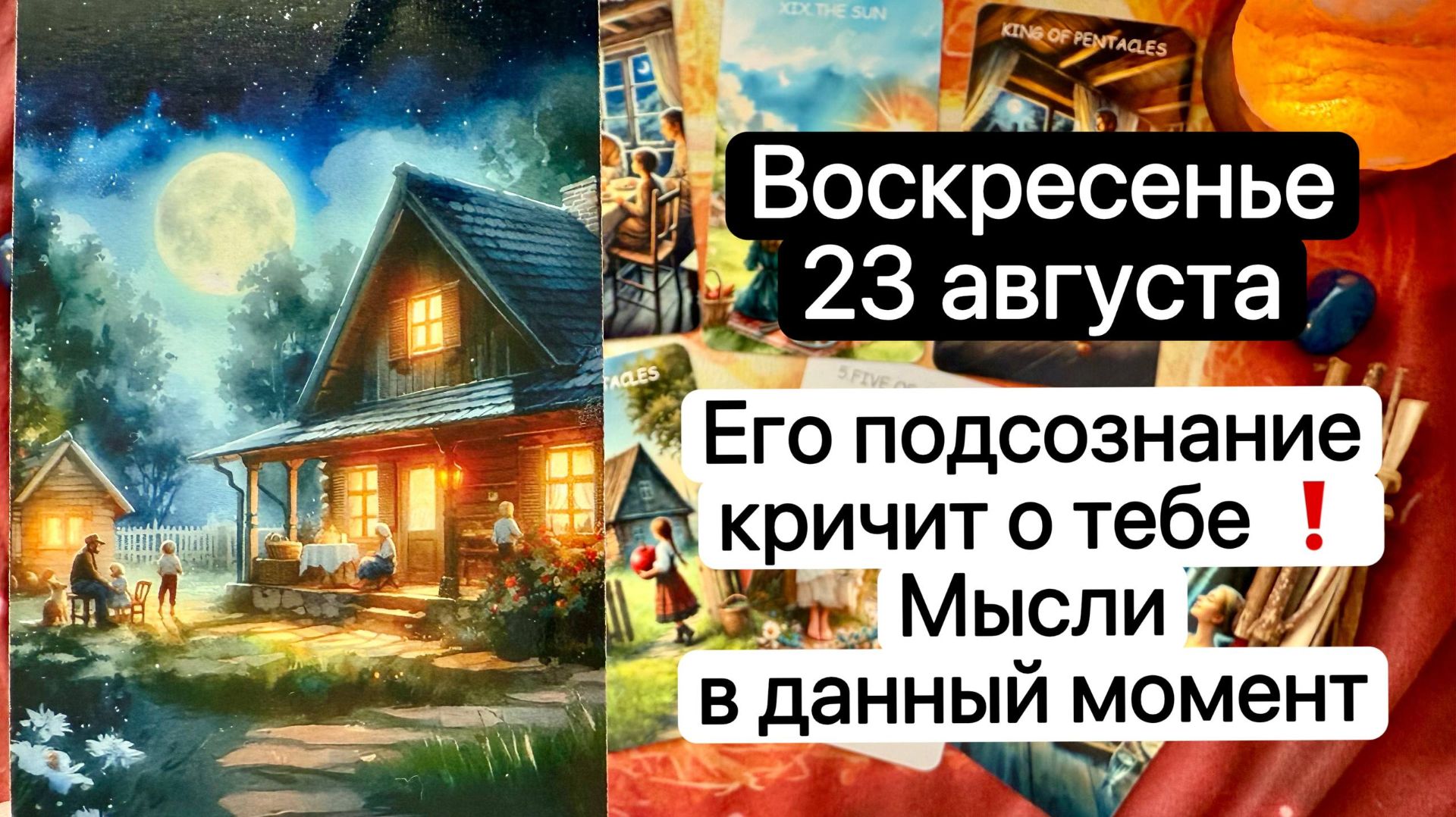 ВОСКРЕСЕНЬЕ 23 АВГУСТА | ЕГО ПОДСОЗНАНИЕ КРИЧИТ О ТЕБЕ | МЫСЛИ В ДАННЫЙ МОМЕНТ | Таро | Гадание
