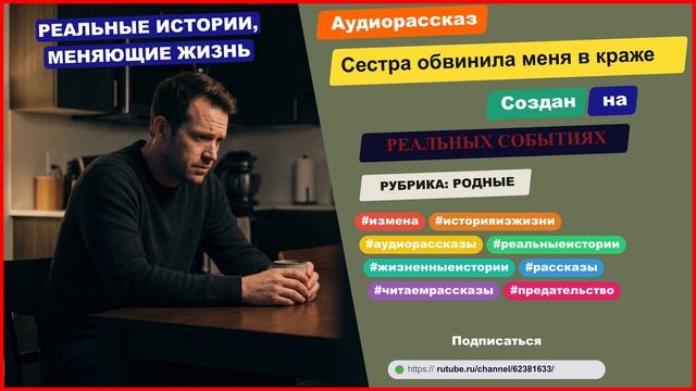 История из жизни | Сестра обвинила меня в краже | Аудио рассказ | Аудиокнига слушать онлайн
