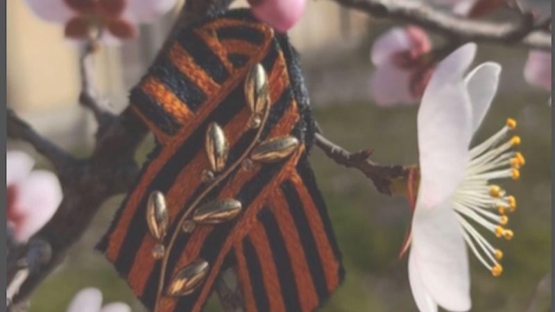 МК  Брошка Георгиевская лента Часть 2. Эскиз.