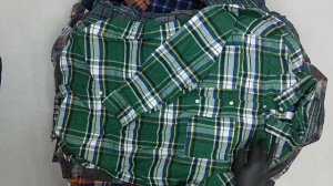 42937 Рубашки мужские тёплые фланель, 1пак, 83242, секонд (cream) оптом