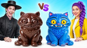 Челлендж. Шоколадная Еда vs Настоящая еда с Кейпоп-Охотницы на Демонов от Multi DO Challenge