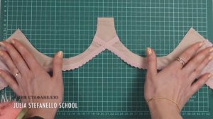 Как сделать арочный вырез на перемычке стана бюстгальтера. Пошив бюстгальтера.