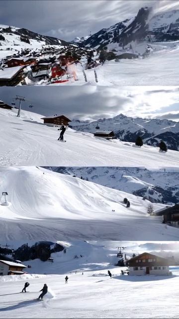 Зимние приключения на склонах Альп #горныекурорты #зима #катаниенаснегу