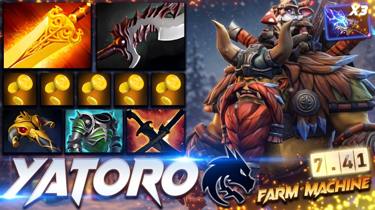 [7.41] Yatoro Alchemist Farm Machine — профессиональный геймплей в Dota 2 [Смотри и учись]