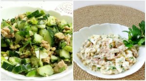 Вкусные РЫБНЫЕ САЛАТЫ (два рецепта)! Пошаговые рецепты!