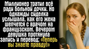 Истории из жизни. Миллионер тратил всё ради больной дочки. Но однажды сиделка услышала, как его жена