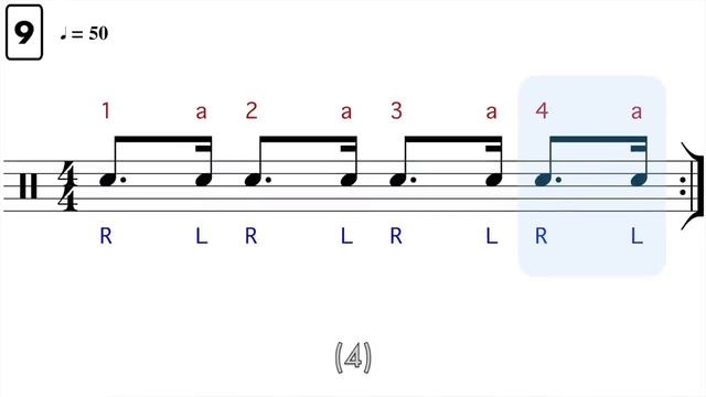 Common rhythms with counting and sticking for drums 🥁🎵.mp4