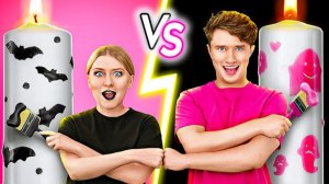 Арт-челлендж чёрный vs розовый: 24 часа с одним цветом 🎨 123 GO!