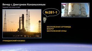Вечер с Дмитрием Конаныхиным №281-1 Бесполезная АРТЕМИДА вокруг бесполезной Луны. Свободный стрим