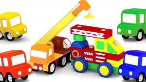 Супер Машинки: Собираем Пожарную Машину! Развивающие мультики про игрушки 4 машинки