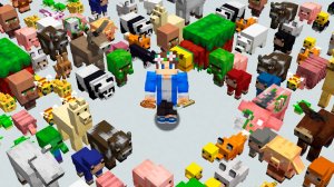 Собрал Всех ДЕТЁНЫШЕЙ МОБОВ из Обновления "НАШЕСТВИЕ КРОШЕК" в Майнкрафт ХАРДКОР!