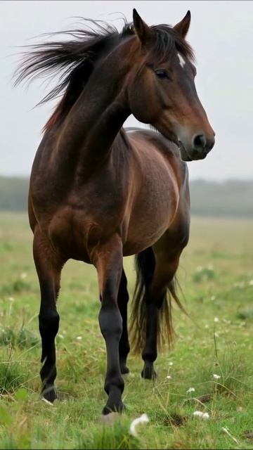 Красивая лошадь на лугу #лошади #природа #животные