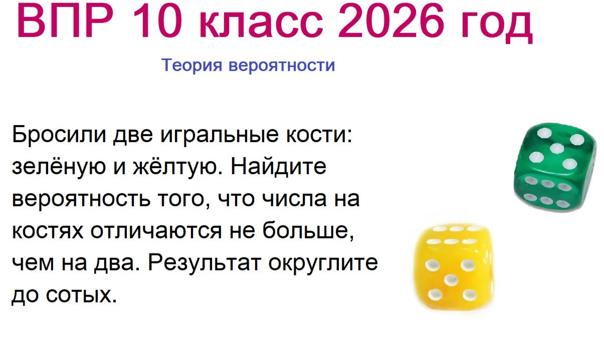 ВПР 10 класс Теория вероятности