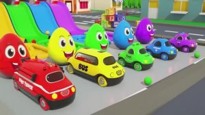 Изучаем цвета и цифры с помощью машинок и разноцветных фермерских яиц — детские стишки и песенки