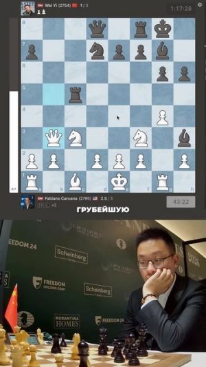 Разгром в 19 ходов на турнире претендентов! #шахматы #chess