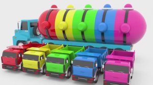 Изучение цветов для детей с помощью Человека-паука и уличных машин - Учим цвета для детей