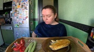 Мукбанг/ Картофельная запеканка с курицей и грибами/Еда/Вкусная домашняя еда/Вкусно