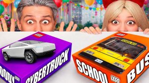 МЫ ОТКРЫЛИ LEGO CYBERTRUCK И ШКОЛЬНЫЙ АВТОБУС В 3:00…