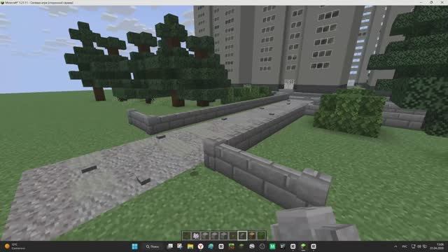 Я построил почти такой же парк, как в Припяти, в Майнкрафте.