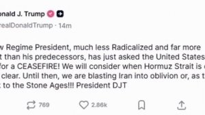 🇺🇸🇮🇷 Трамп снова с кем-то провел переговоры и говорит, что Иран просит прекращение огня.

"Прези