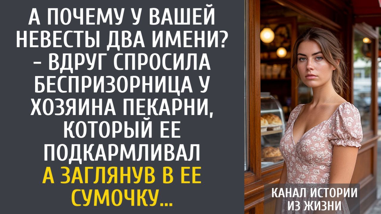 Истории из жизни: А почему у Вашей невесты два имени? - спросила беспризорница у хозяина пекарни...