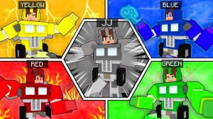 Элементы Джей Джея Трансформеры - Огонь против воды, Трава против ветра с Майки. Майнкрафт Мультик