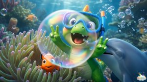 Динозаврик Тоша и Дельфины 🐬 Развивающая песенка для малышей