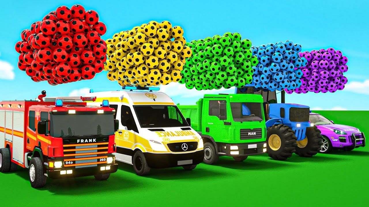 Бинго Малышка Акула Колеса на автобус детские машинки и футбольные мячи Детские песенки для малышей