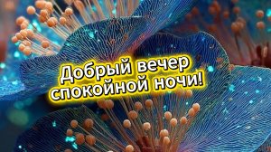 Добрый вечер и спокойной ночи! Красивая музыкальная открытка с нежными пожеланиями! ⭐💙