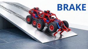 Тест тормозов LEGO: машинки LEGO на скользком спуске – остановитесь вовремя или потерпите неудачу?