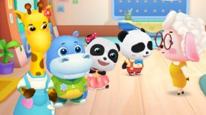 Панда и друзья.  Панда школьный автобус. Бейби бас.  Фотографии. Для детей. Часть 12