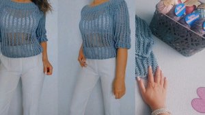 🔥 Джемпер СЕТКА ИЗ пряжи Египет