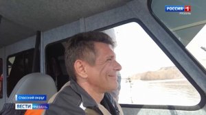 В Спасском округе людей через Оку перевозят на катере