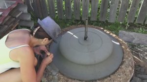 6соток 14 августа 2021 года.  Хроника. Доделываю чашу фонтана.