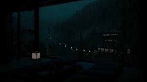 Ночной дождь за окном с мягким джазом для сна и расслабления 🌧️🌙