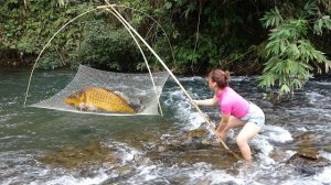 Как поймать крупную рыбу. Традиционные методы ловли сетью и откачкой воды. Вьетнам