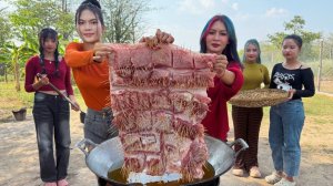 Потрясающий рецепт жареной во фритюре свинины.