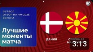 Дания — Северная Македония. Чемпионат мира 2026. Стыковые матчи.