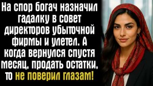 Истории из жизни. На спор богач назначил гадалку в совет директоров убыточной фирмы и улетел.