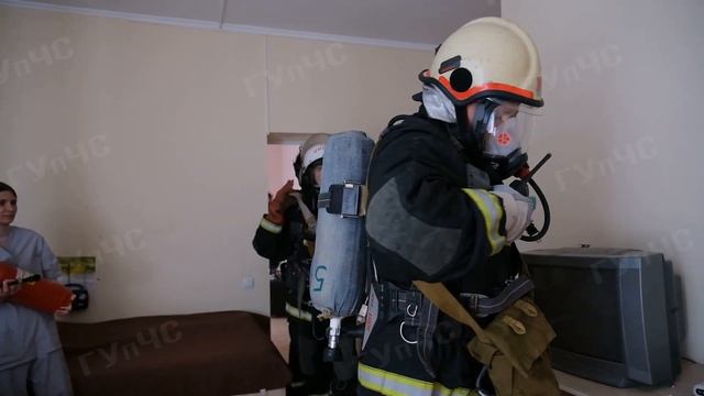 Учения пожарных в Первомайске