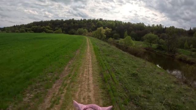 Прогулка в поле верхом. Мини влог.