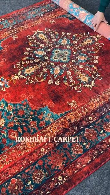 Иранский ковер из искусственного шелка