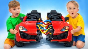 Делиться – значит заботиться Приключения Криса и Майка в игровой комнате