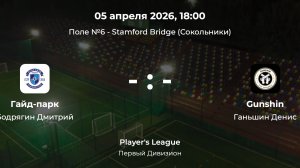 Первый Дивизион. Гайд-парк - Gunshin. Лига CityFootball