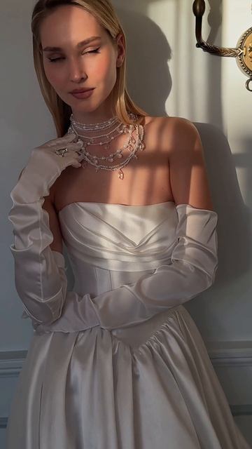 Свадебное платье Крокенбуш из коллекции «Я подарю тебе счастье» 2026 от бренда Дивино Роуз