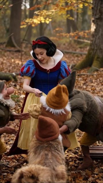 Белоснежка и гномы в волшебном лесу #Белоснежка #гномы #дисней