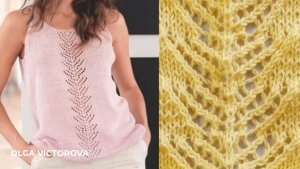 540 АЖУРНАЯ ШИРОКАЯ ДОРОЖКА Вязание Узоры спицами